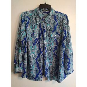 2X - Blouse - Notations Woman - Roll Sleeve - VGUC